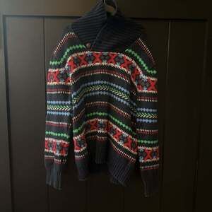 Gap Kids Fair Isle Long Sleeve Cowl Neck Pullover Sweater 100% Cotton Size L